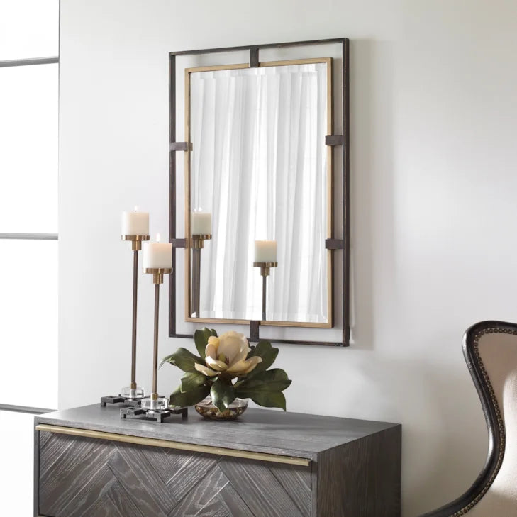 Gold & Bronze Rectangle Mirror