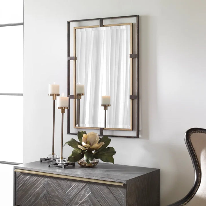 Gold & Bronze Rectangle Mirror