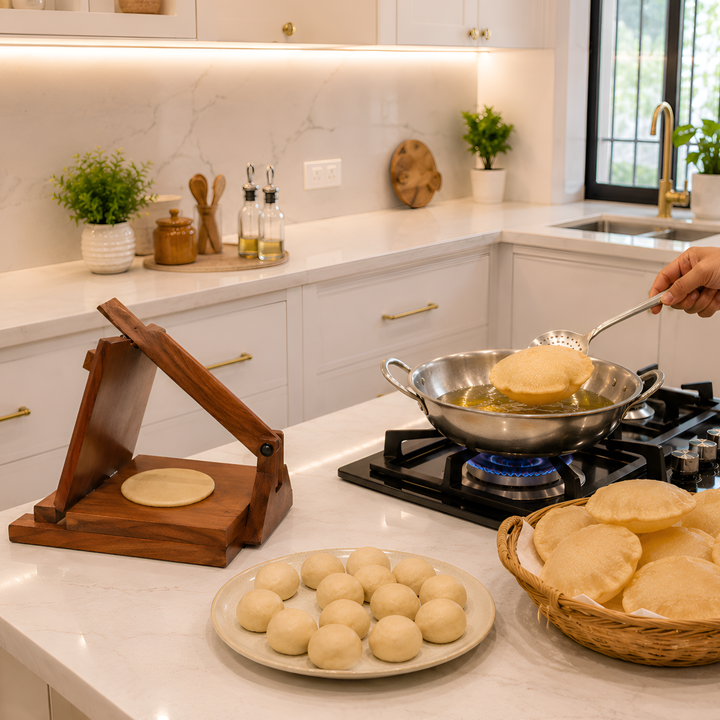 Classic Handcrafted Wooden Roti Maker