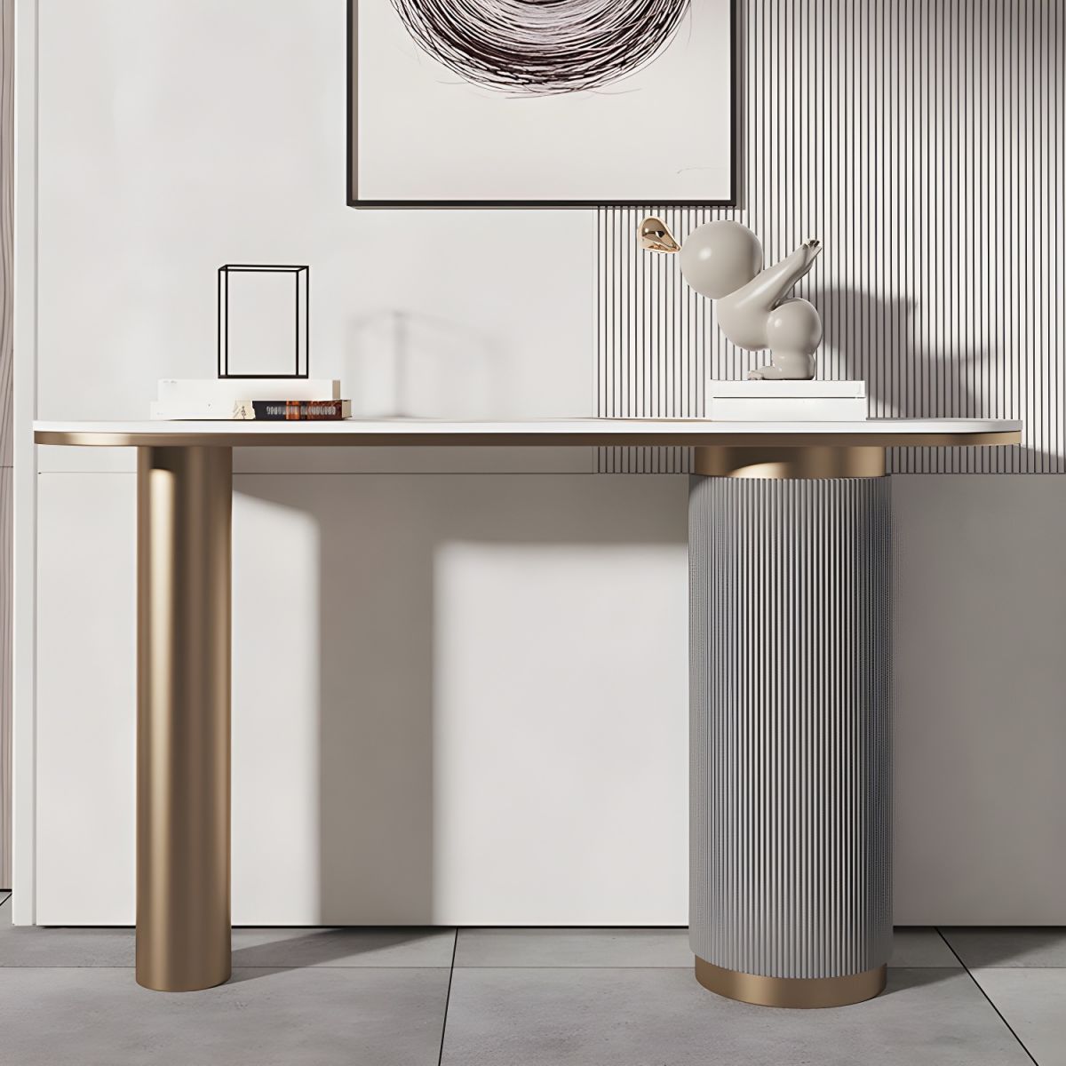 Stone Glam Console Table