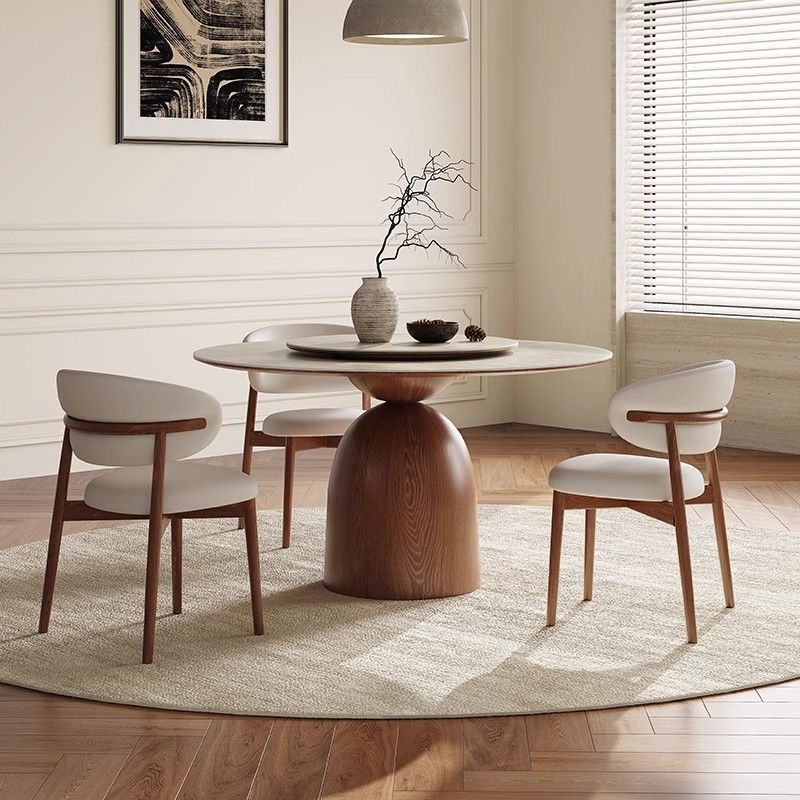 Scandinavian Circular Stone Dining Table