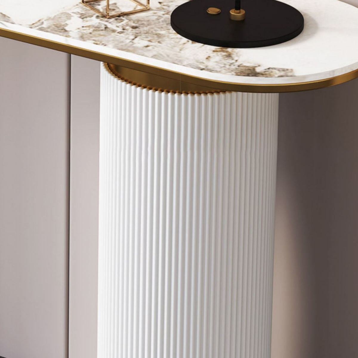 Stone Glam Console Table
