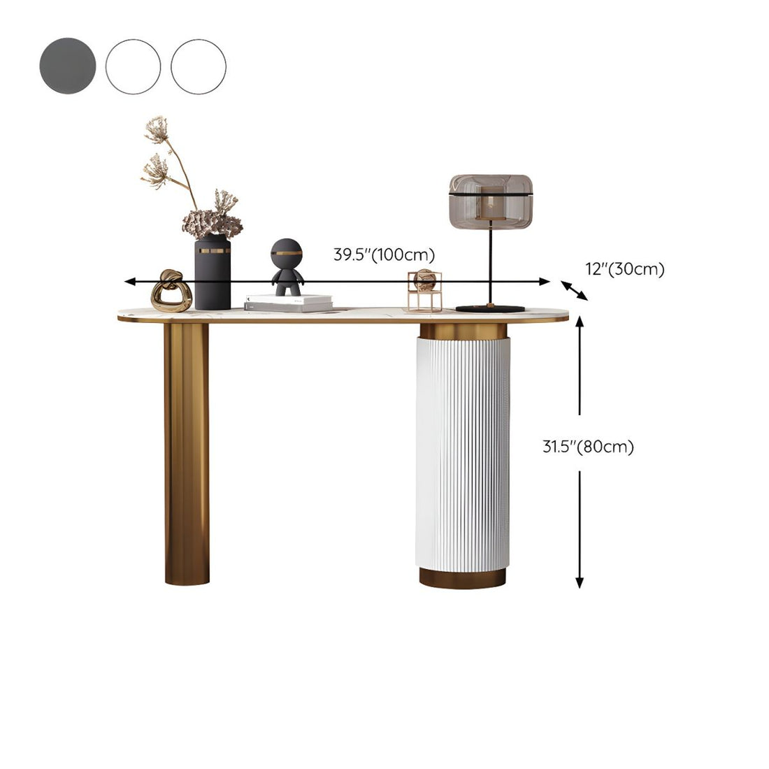 Stone Glam Console Table