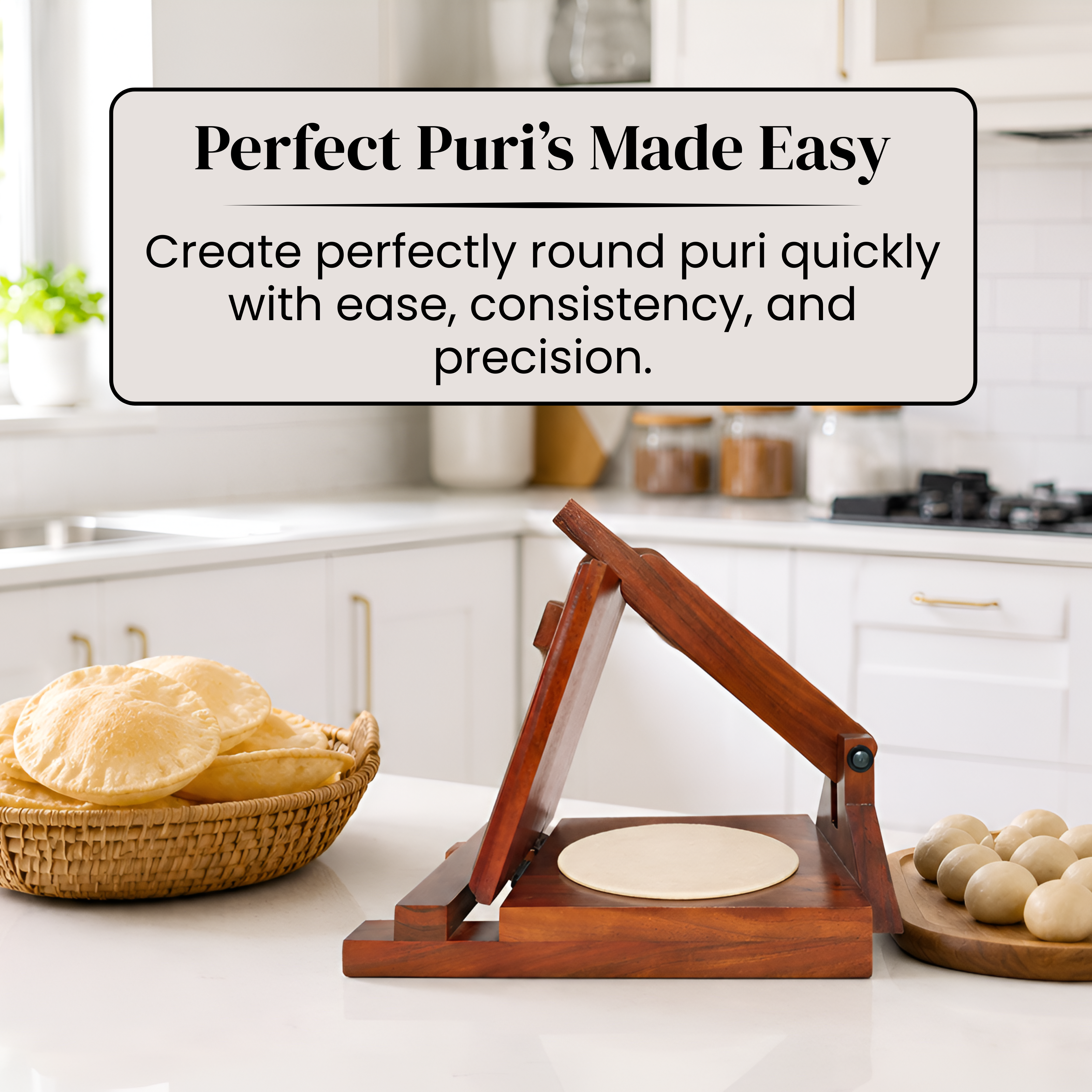 Classic Handcrafted Wooden Roti Maker