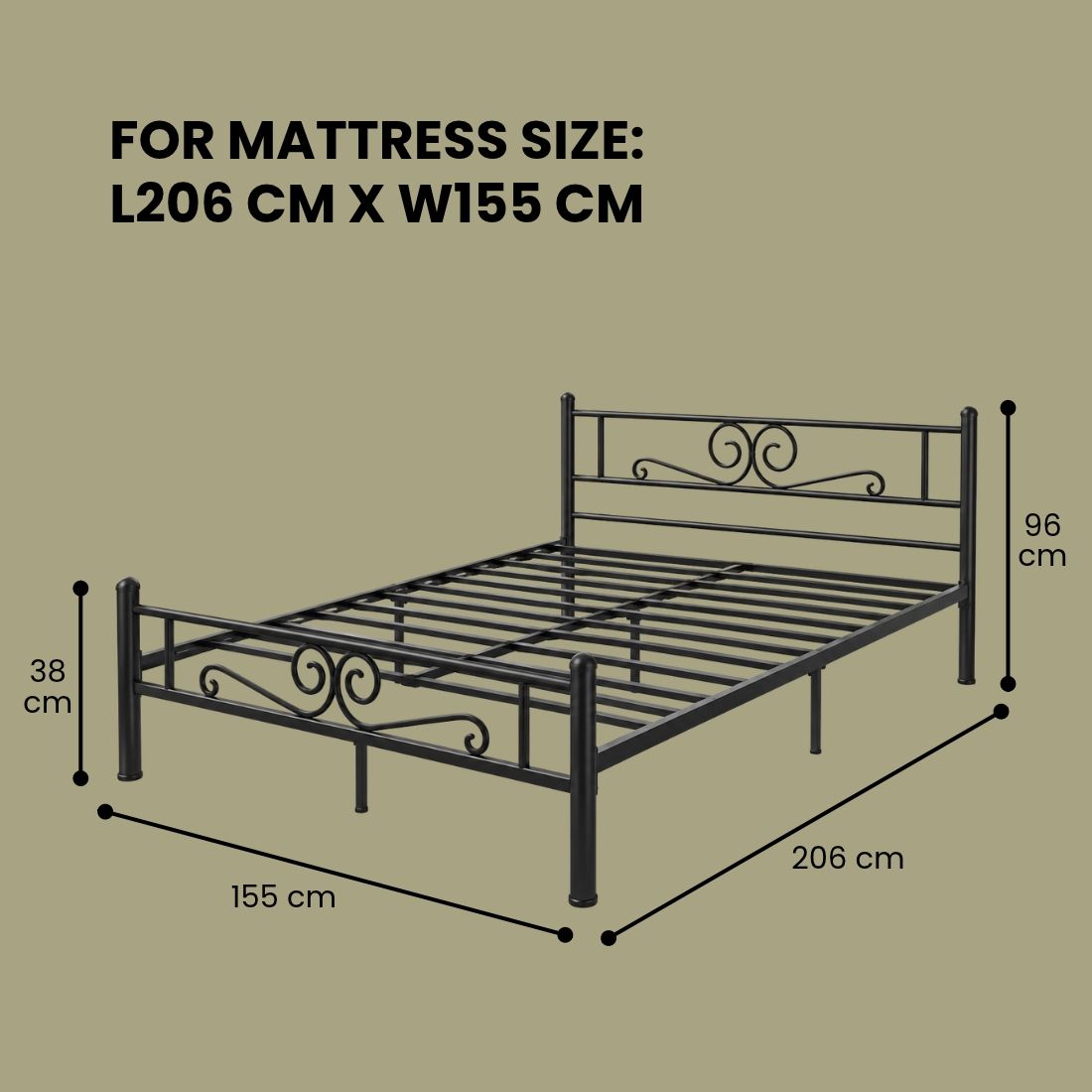 Ornella Metal Bed
