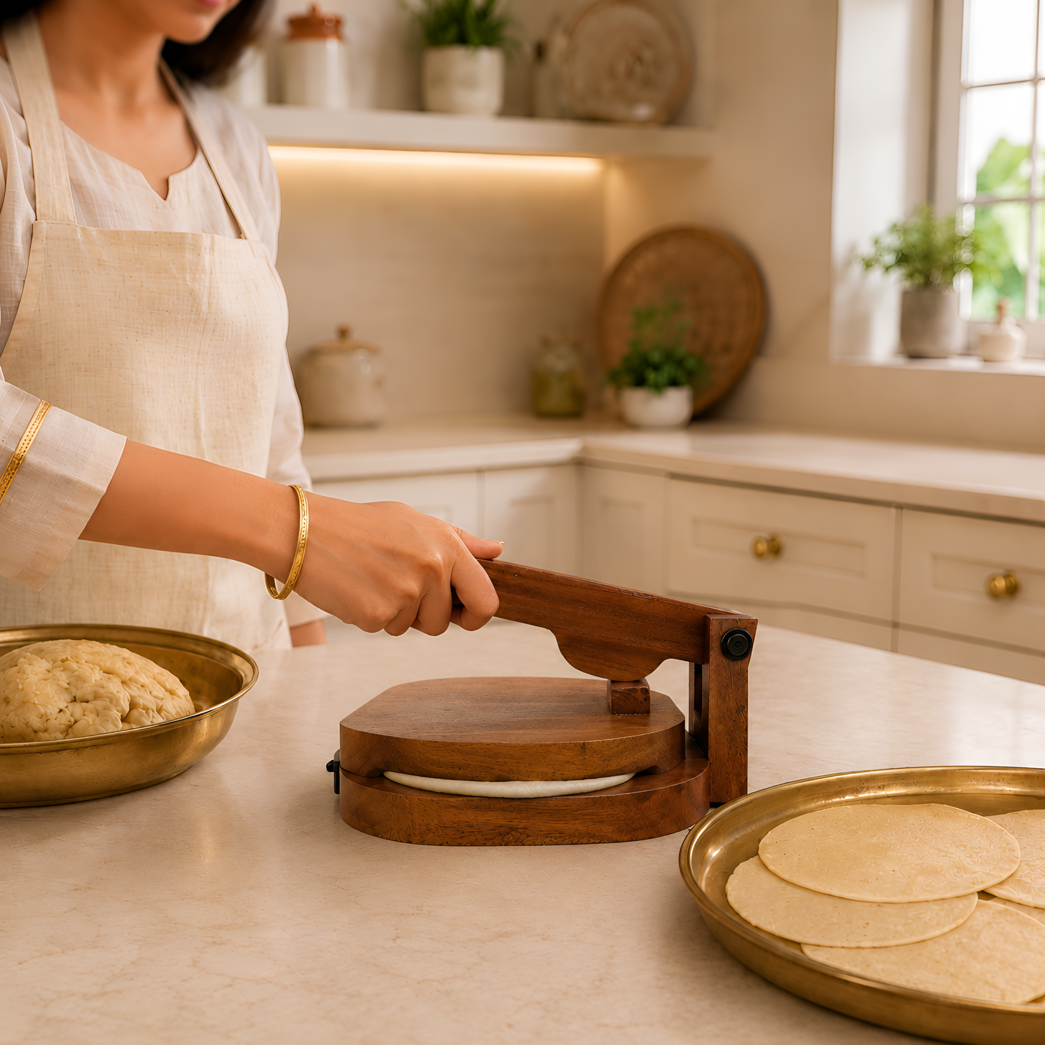 Premium Handcrafted Wooden Roti Maker