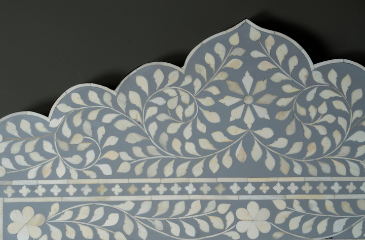 Mist Grey Royale Inlay Wall Mirror