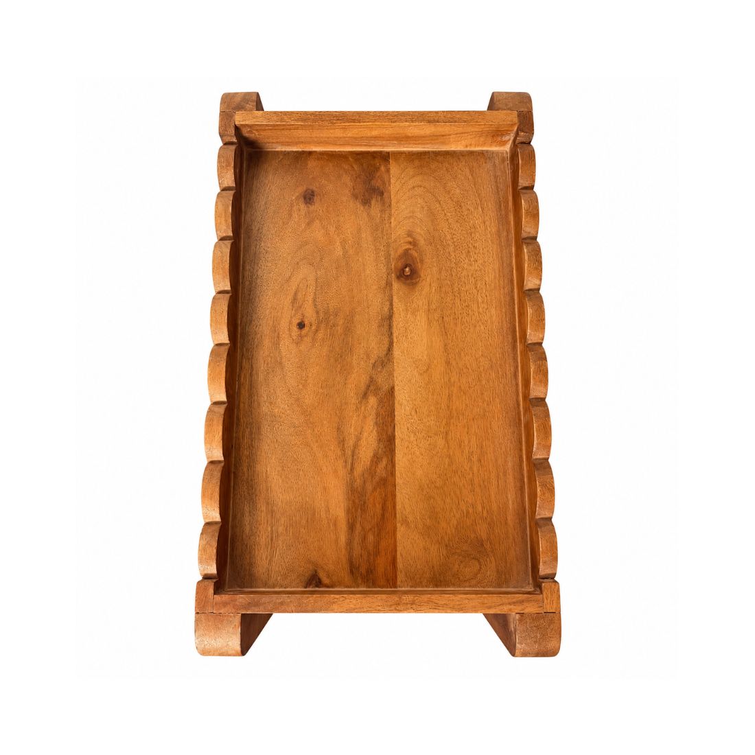 Rustic Aura Handcrafted Solid Wood Decorative Trolley
