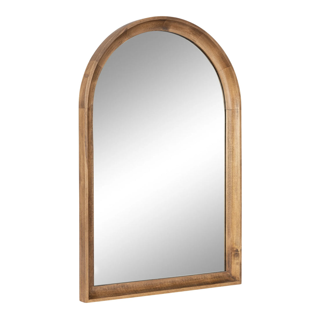 Modern Transitional Arched Wooden Wall Mirror