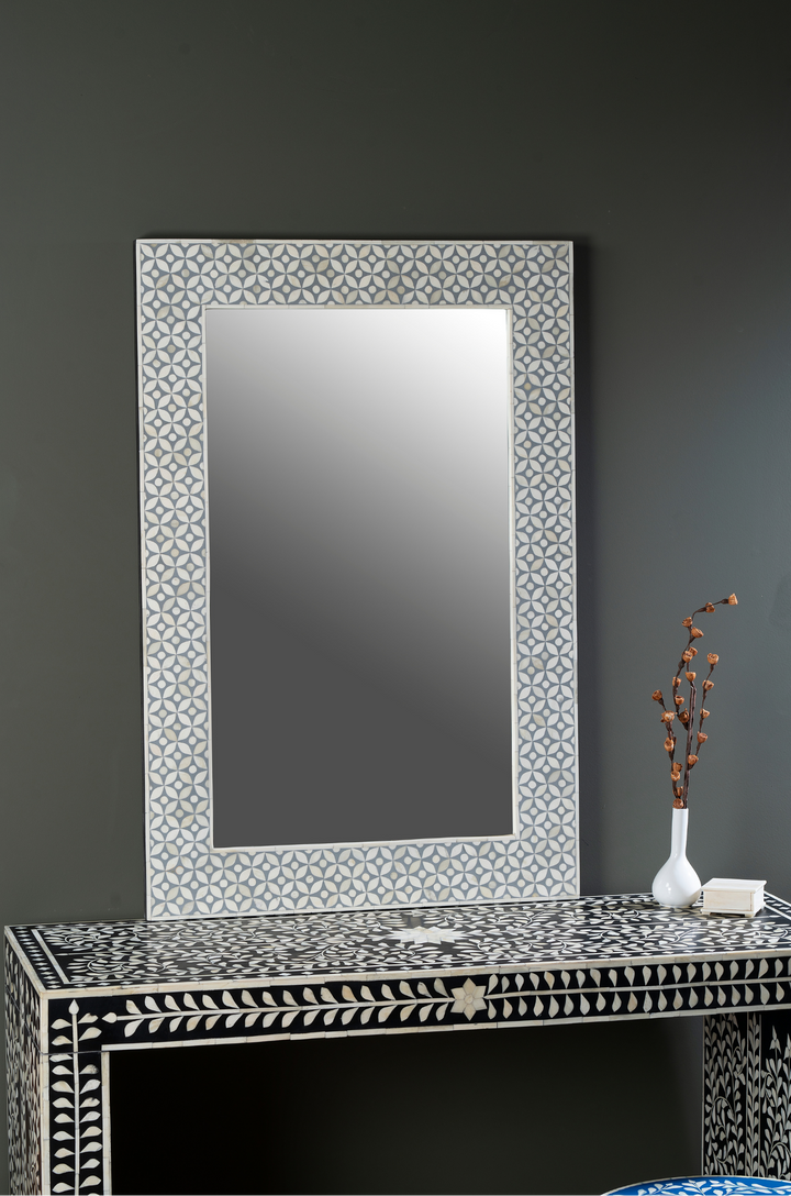 Ivory Tessera Inlay Wall Mirror