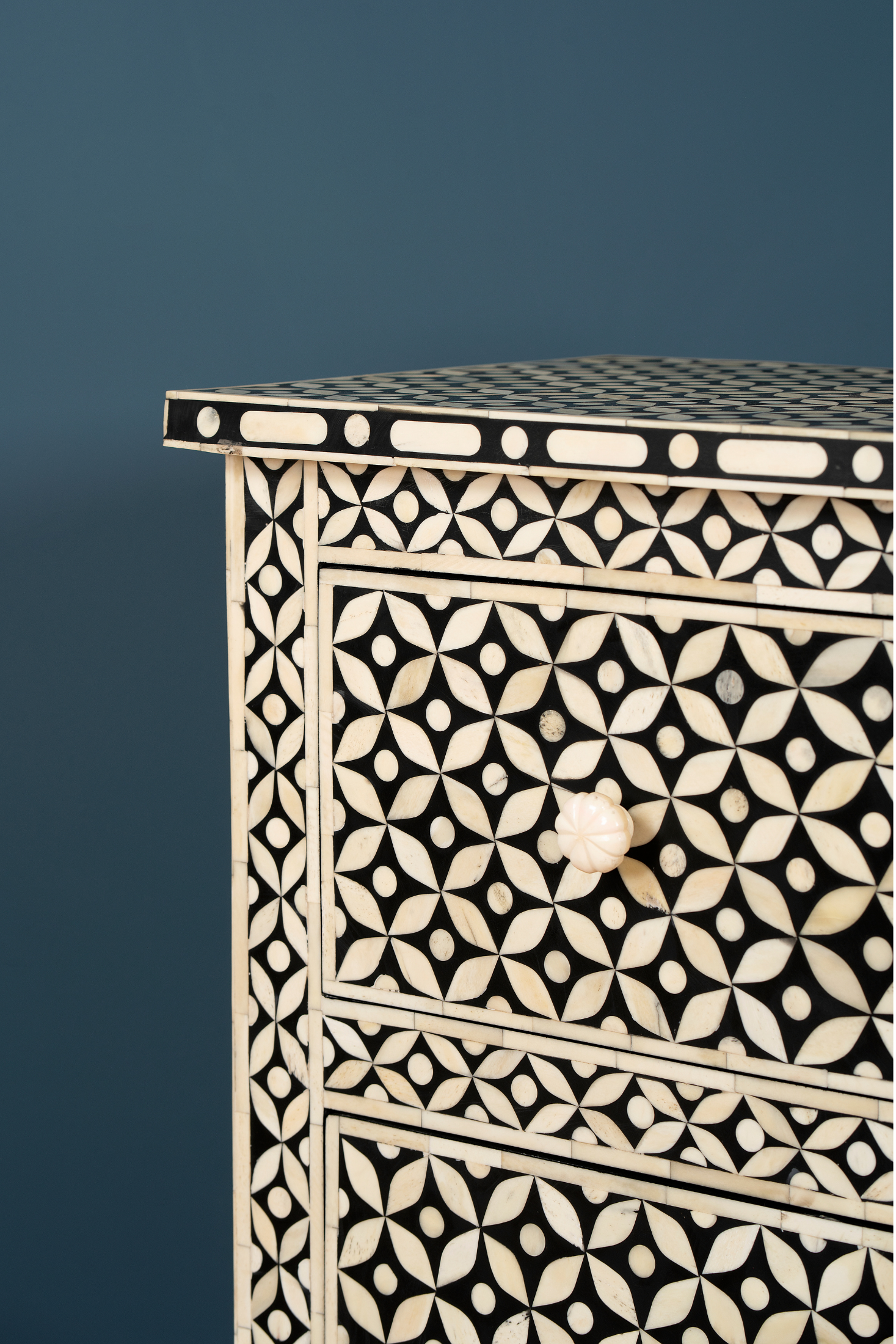 Noir Geo Inlay Bedside Chest