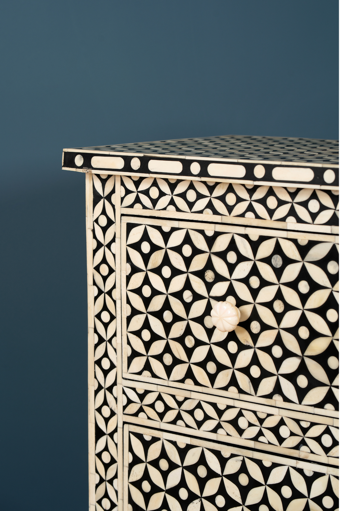 Noir Geo Inlay Bedside Chest