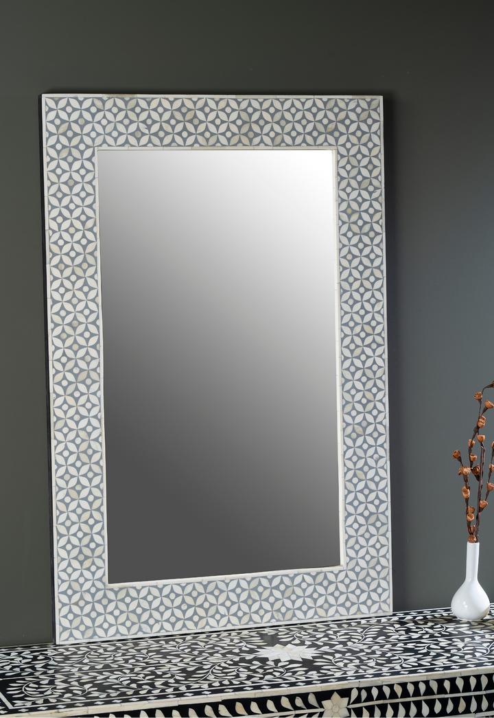 Ivory Tessera Inlay Wall Mirror