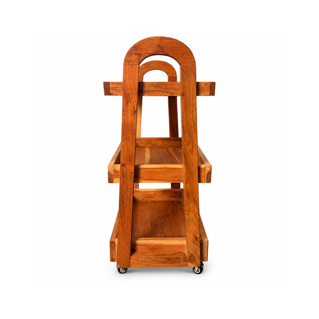Honeywood Artisan Solid Wood Trolley with Sculpted Handles