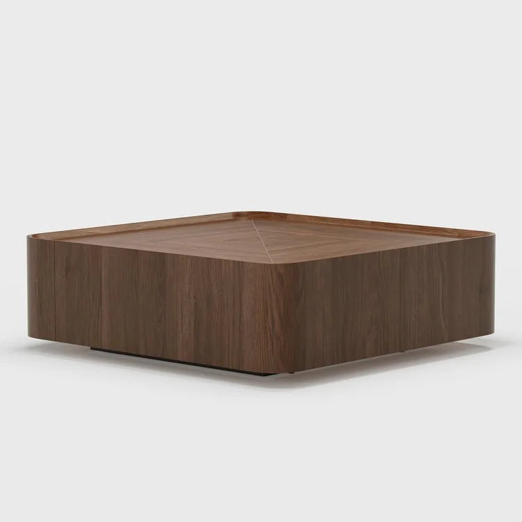 Exclusive Wooden Centre Table with Walnut Veneer & Storage