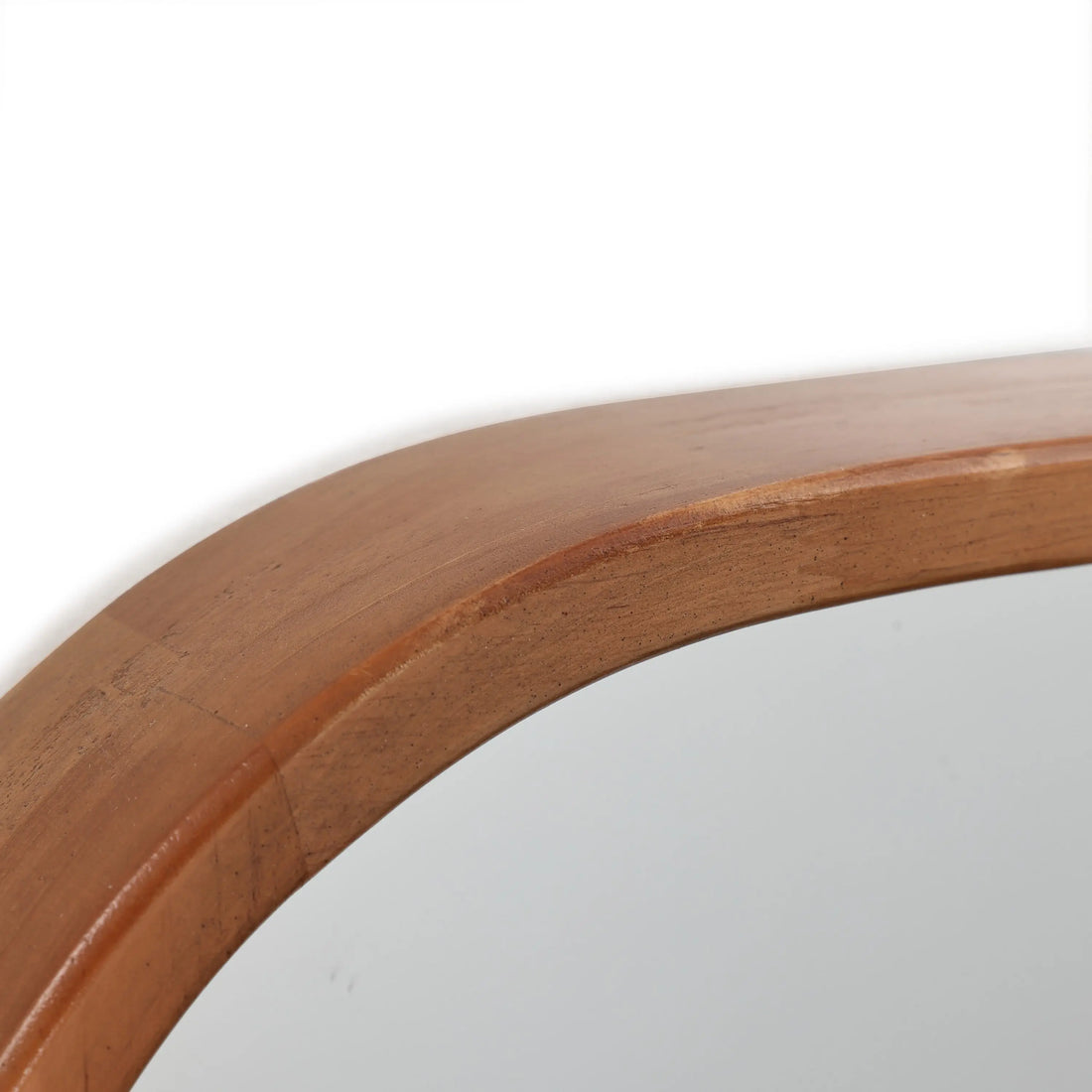 Jean wood frame rounded rectangle wall mirror
