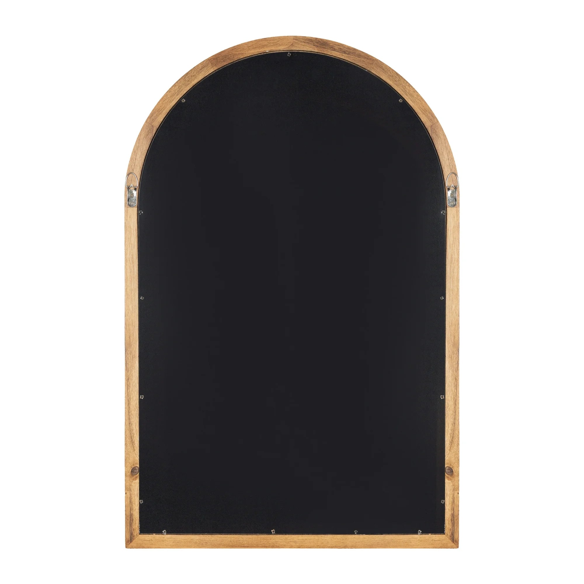 Modern Transitional Arched Wooden Wall Mirror