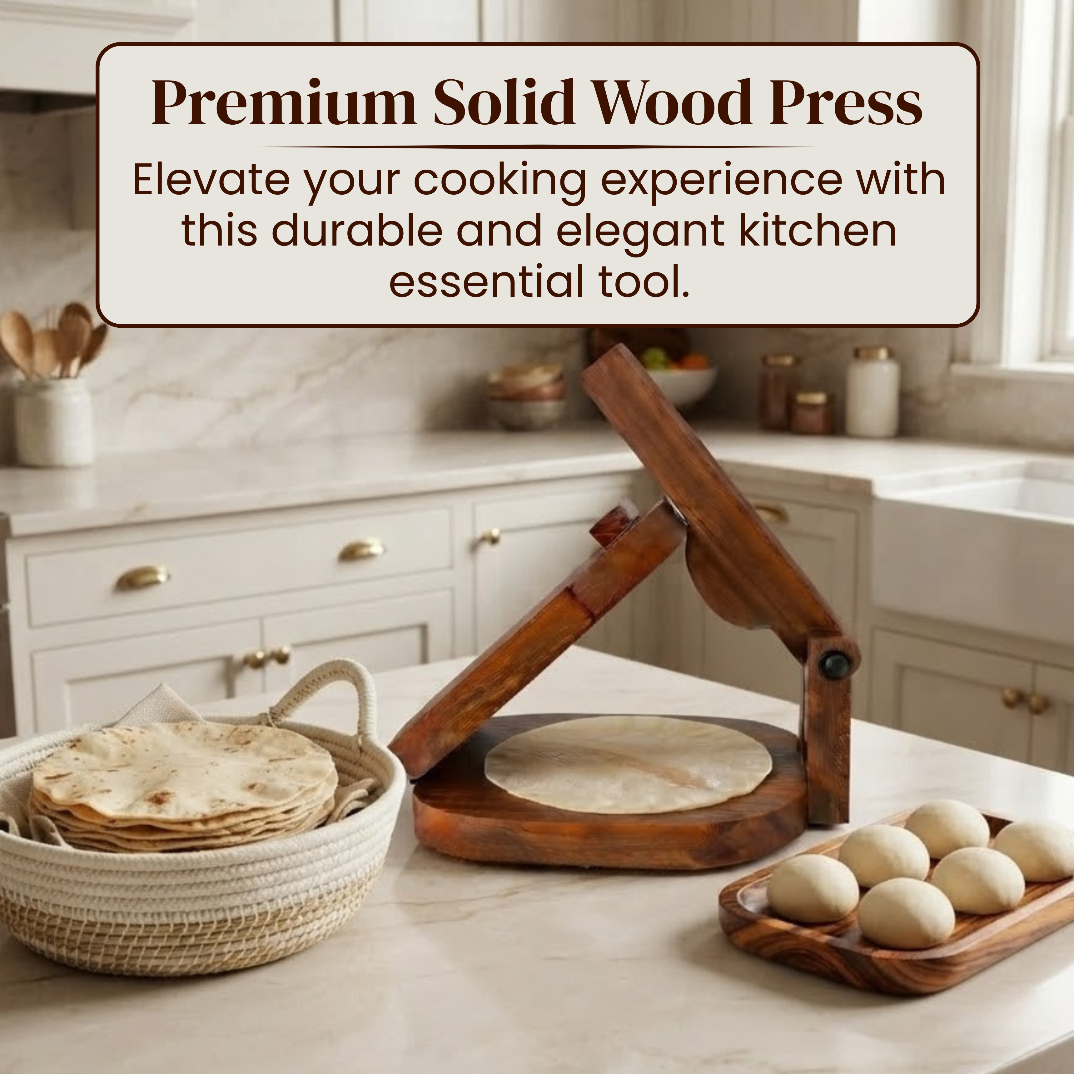 Premium Handcrafted Wooden Roti Maker