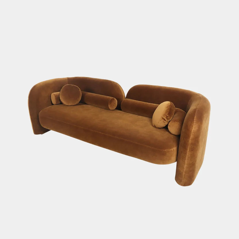 3 Seater Modern Comfy Tan Brown Lounge Sofa