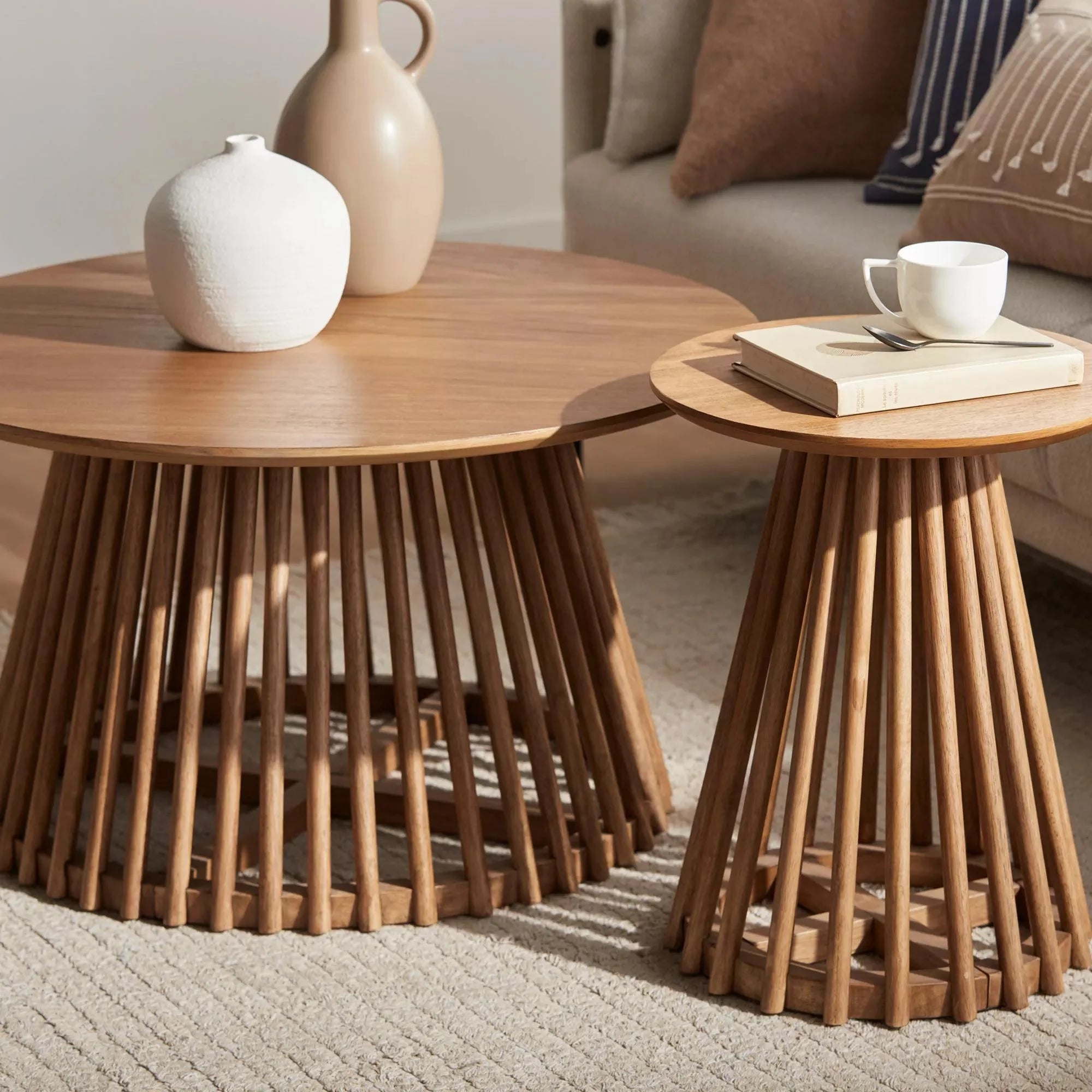 Brown Mango Wood Openwork Side Table