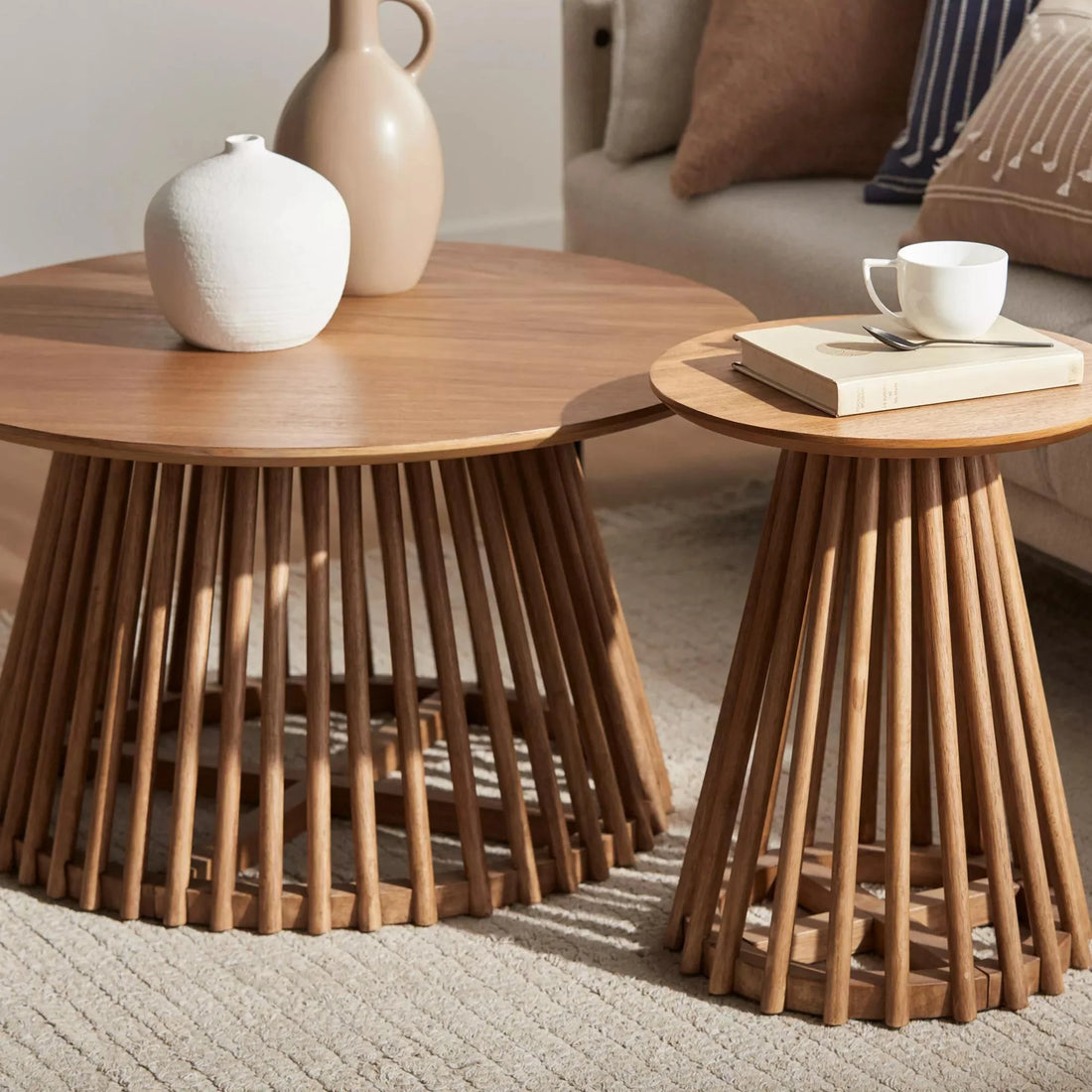 Brown Mango Wood Openwork Side Table