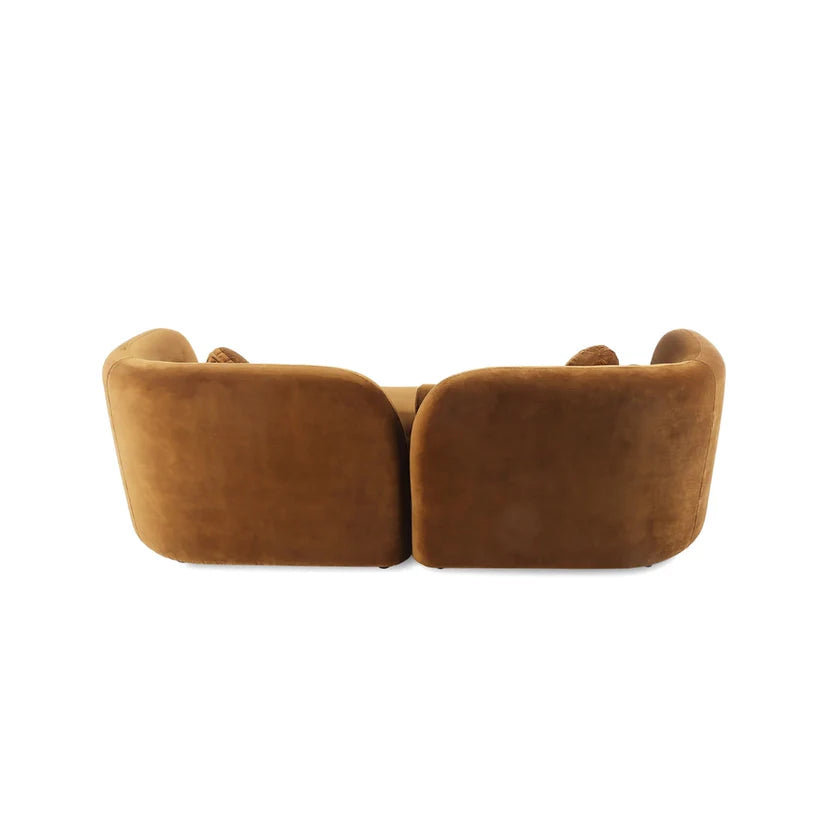 3 Seater Modern Comfy Tan Brown Lounge Sofa