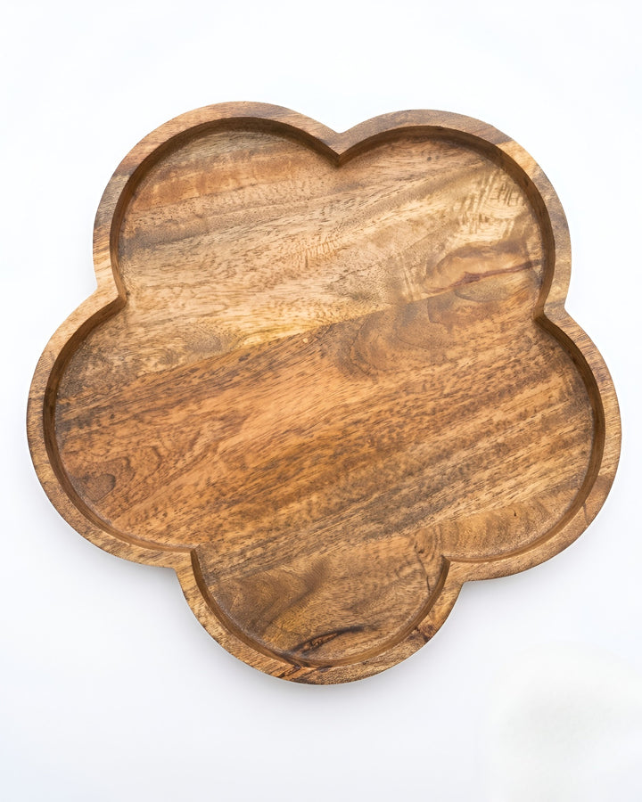 Clover Luxe Wooden Serving Tray