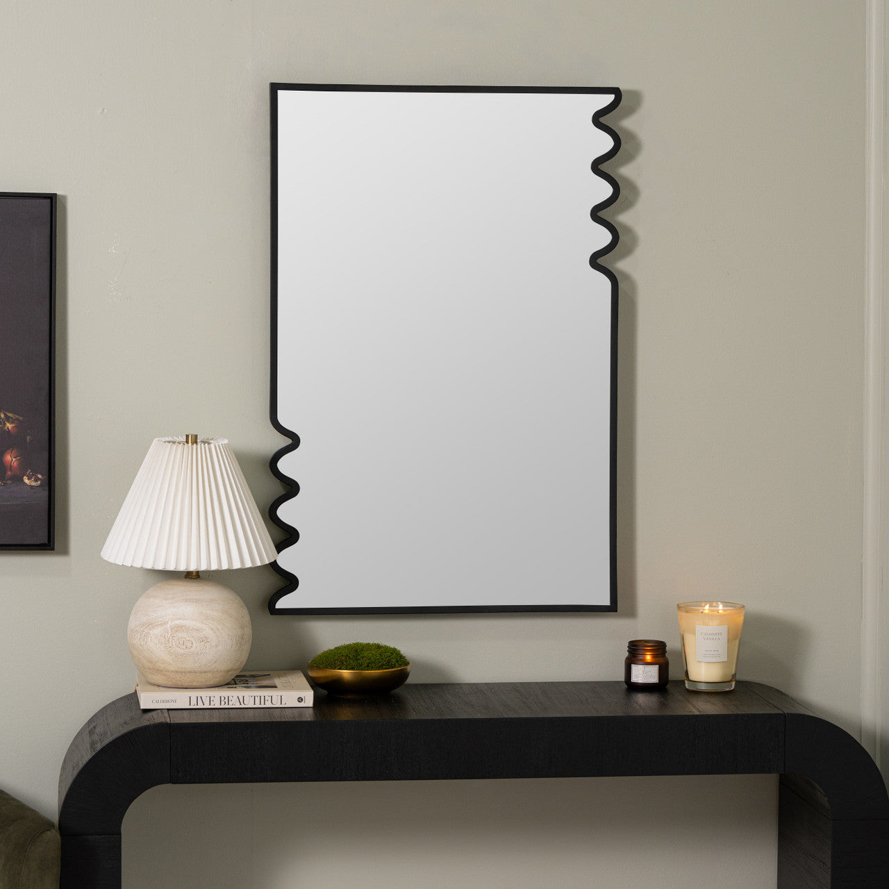 Black Metal Wall Mirror