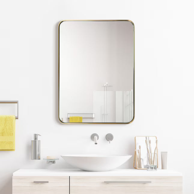 Art Direct Stainless Steel Silver Glass Wall Mirror