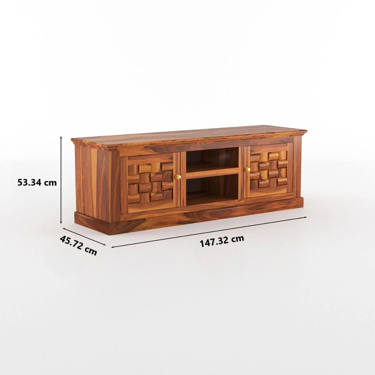 Solid Wood TV Entertainment Unit