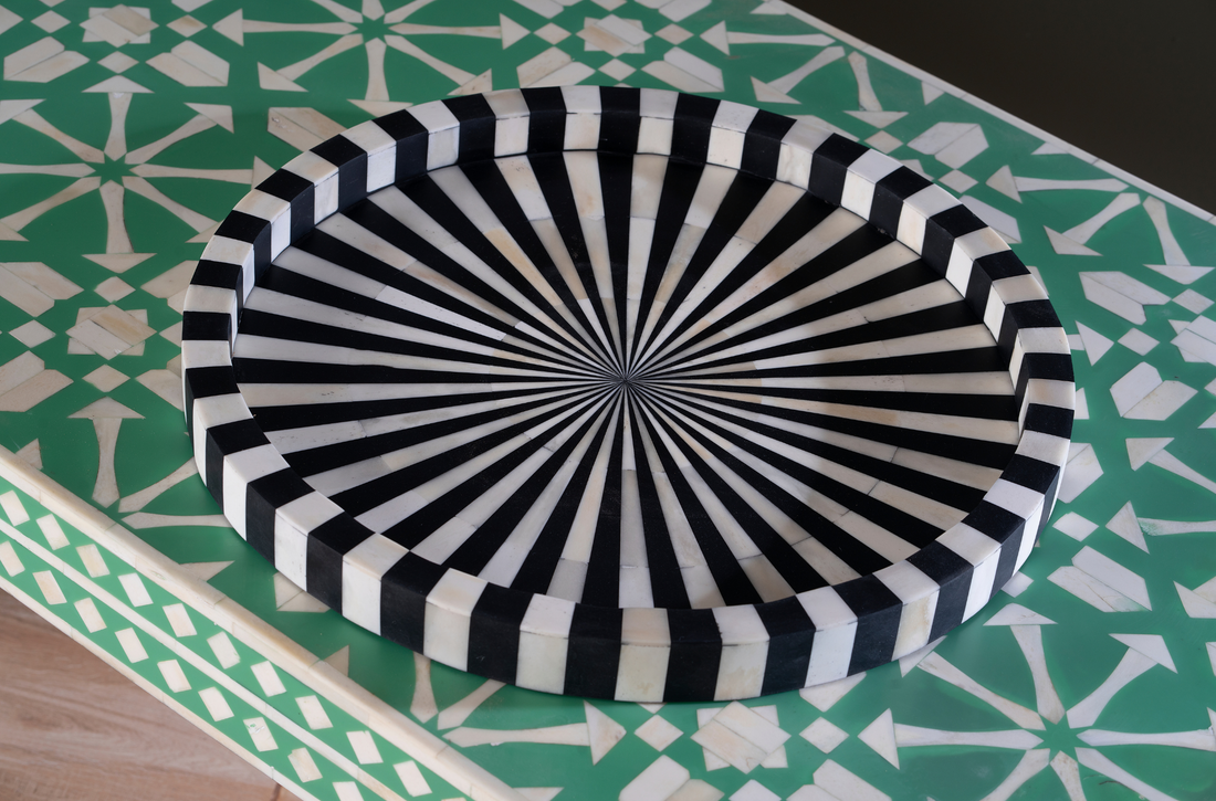 Emerald Curve Inlay Coffee Table