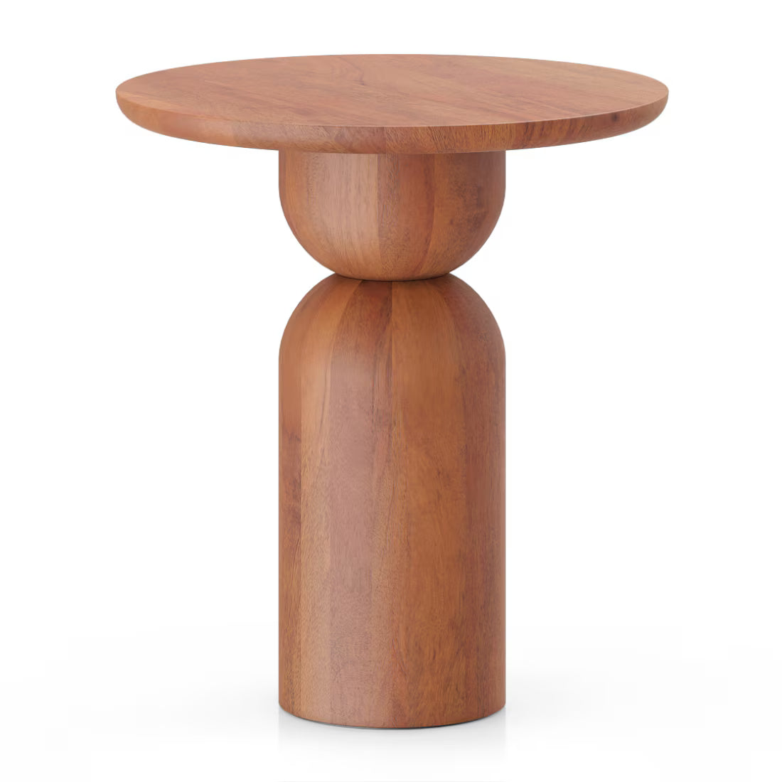 Solid Wood Side Table In Red Cedar Finish