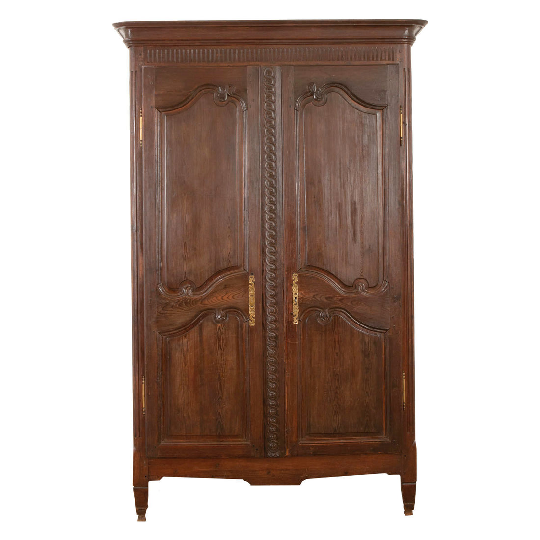French 19th Century Carved Oak Wardrobe