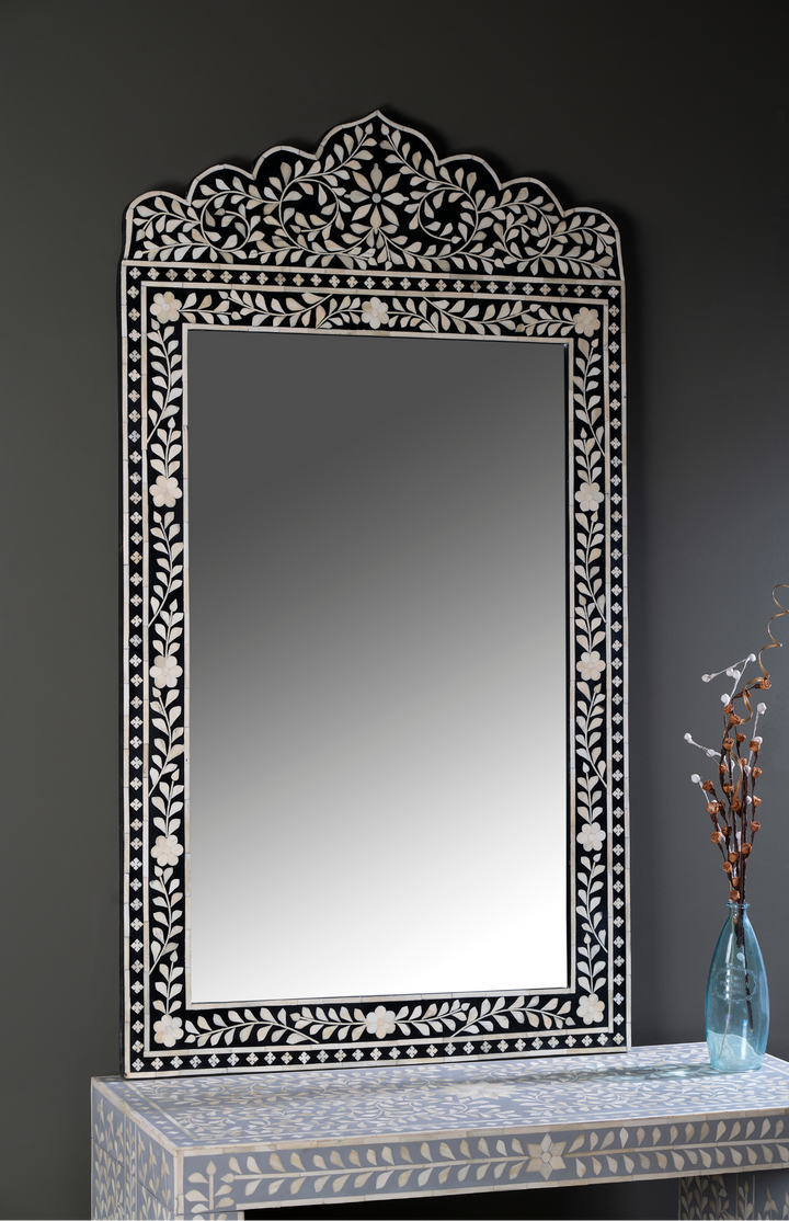 Noir Crown Inlay Wall Mirror