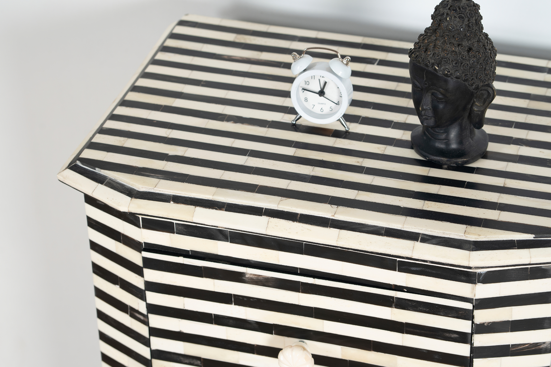 Midnight Stripe Inlay Chest of Drawer