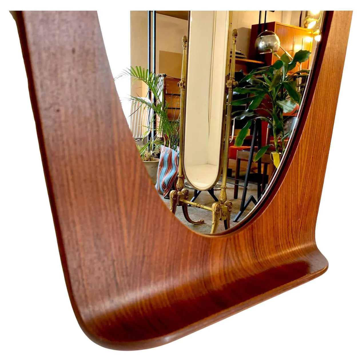 Mid Century Modern Wood Wall Mirro