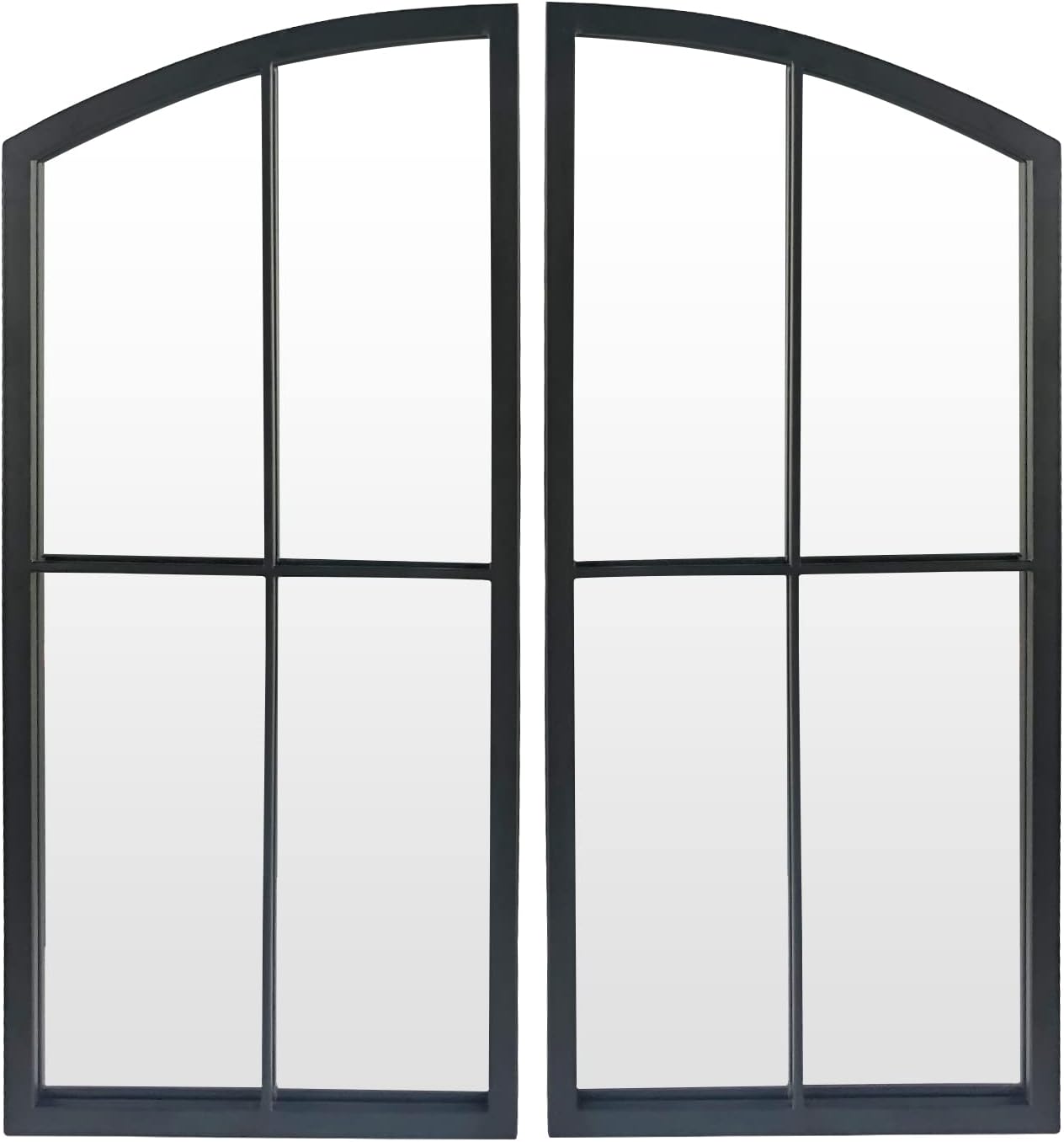 Black Arch Mirror,Window Pane Wall Decor