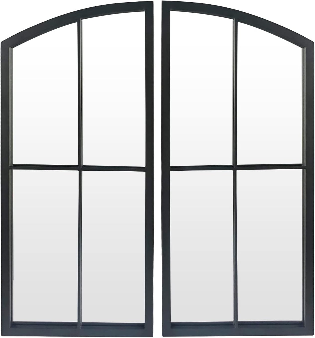 Black Arch Mirror,Window Pane Wall Decor