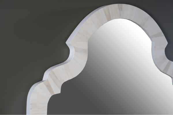Ivory Arch Inlay Wall Mirror