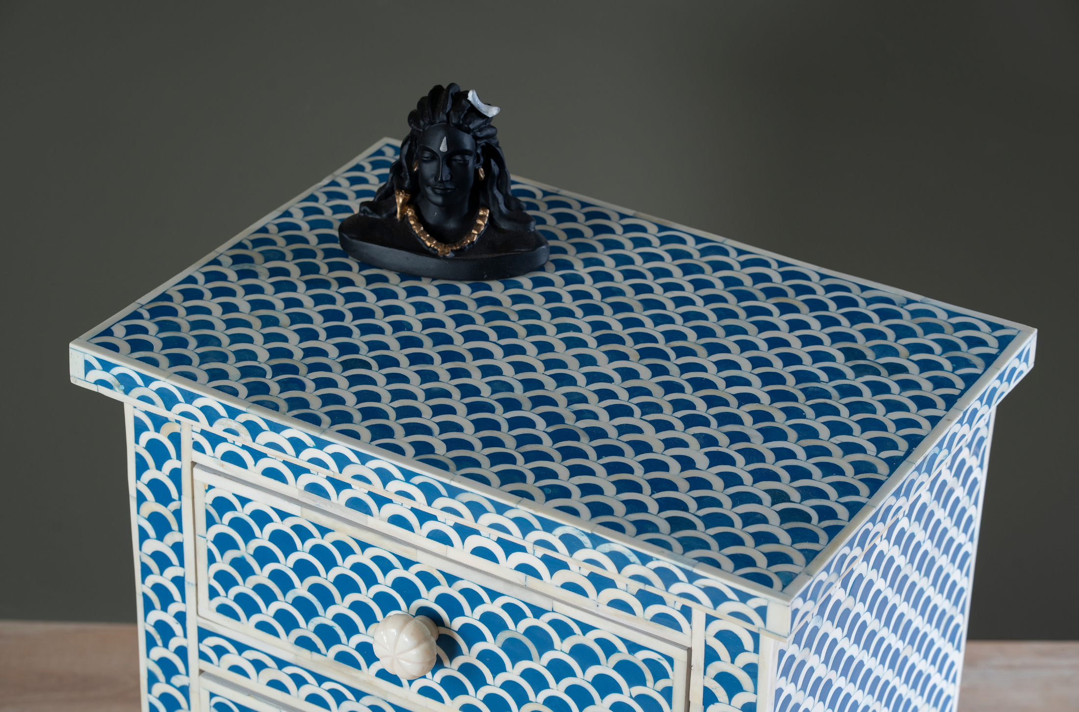 Azure Arc Inlay Chest of Drawer