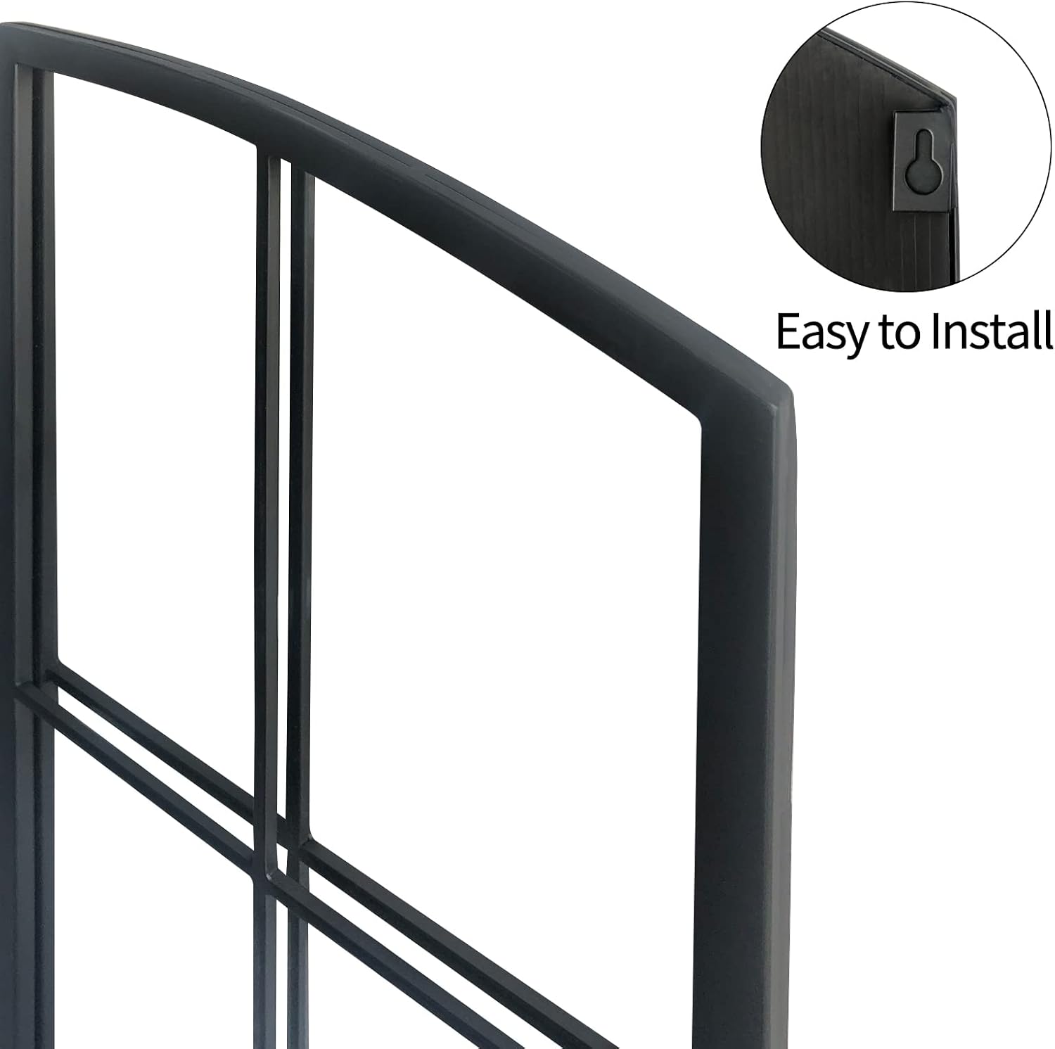 Black Arch Mirror,Window Pane Wall Decor