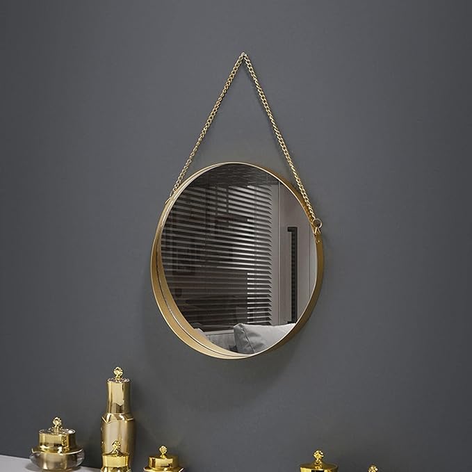Gold Round Wall Mirror