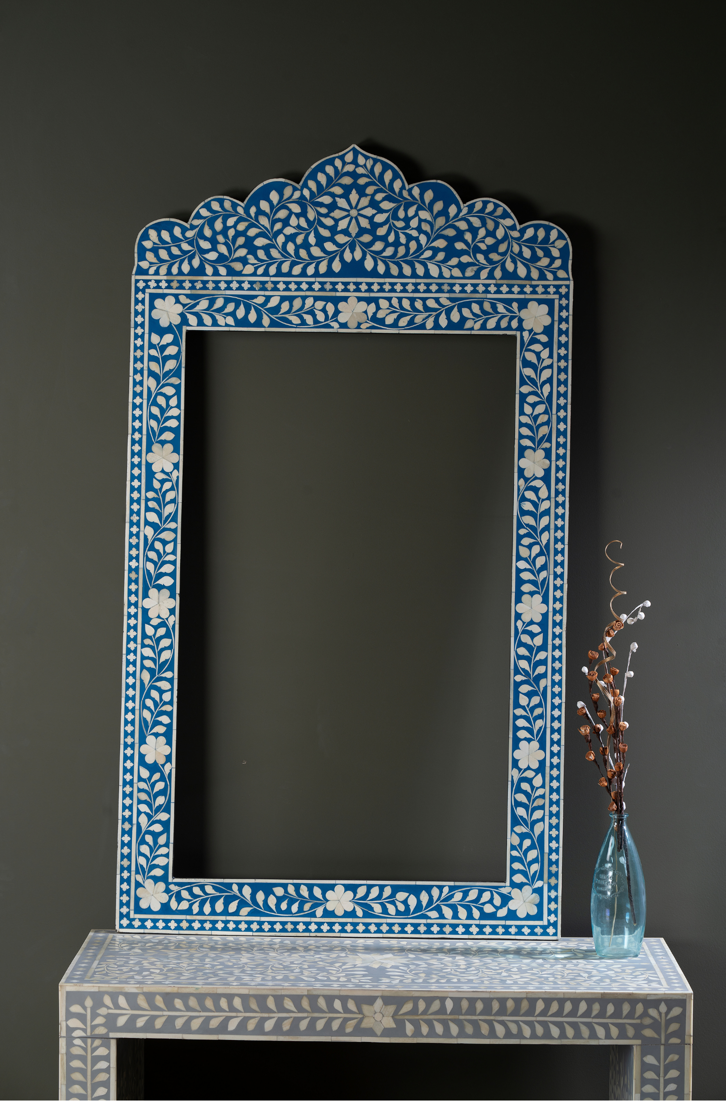 Azure Royale Inlay Wall Mirror