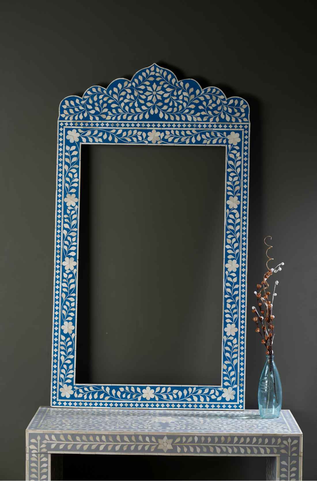 Azure Royale Inlay Wall Mirror