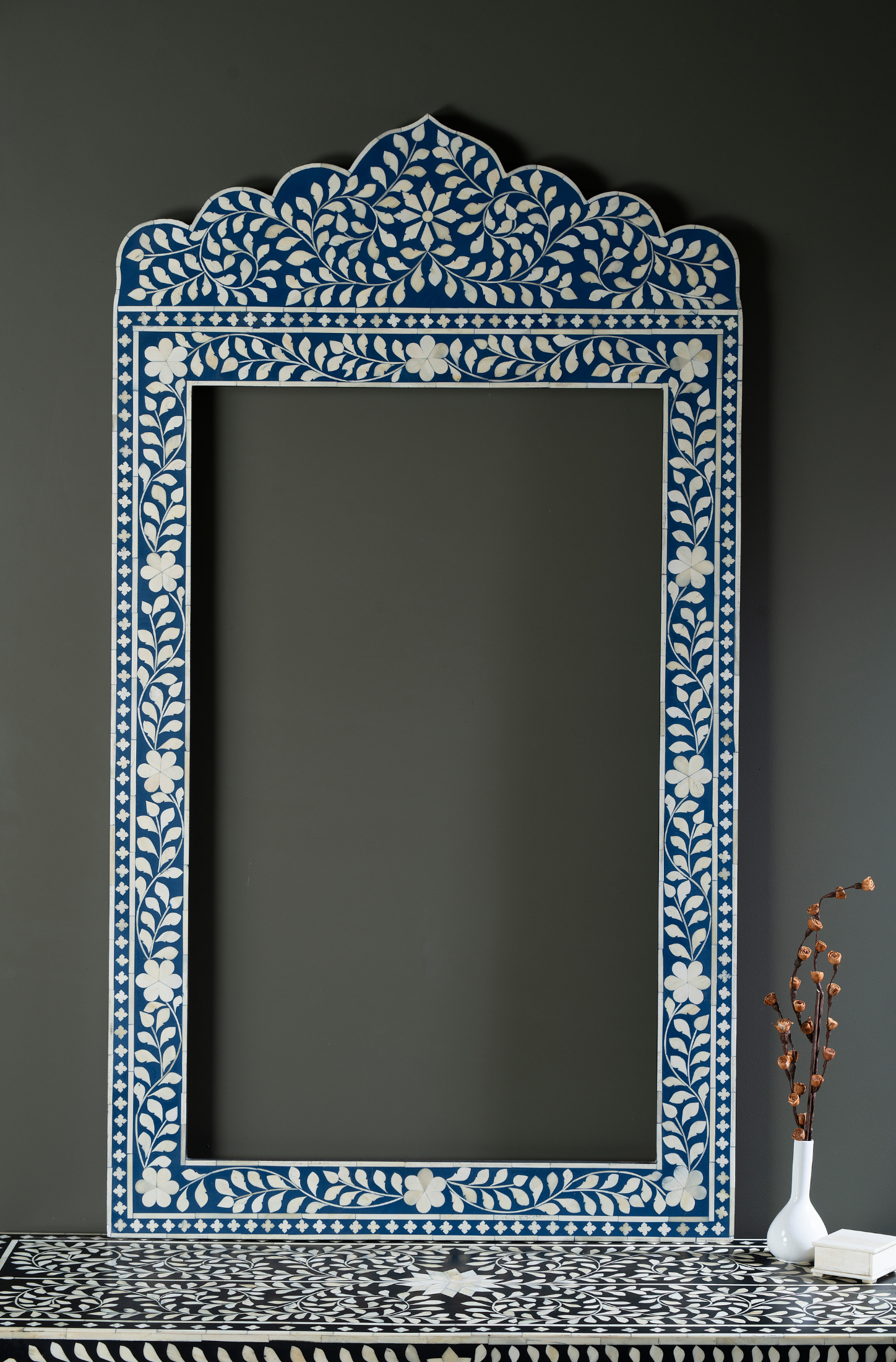 Azure Royale Inlay Wall Mirror