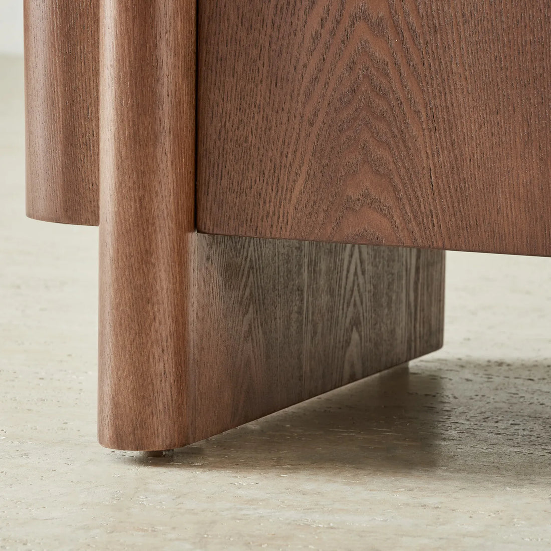 Sir Lionell Gliding White Sintered Stone Sideboard