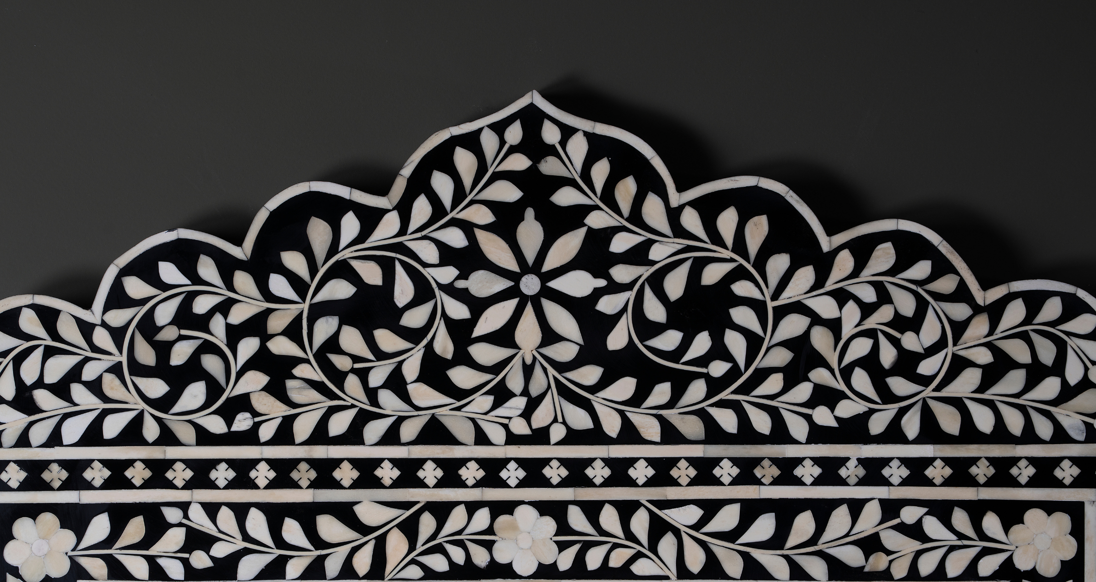 Noir Crown Inlay Wall Mirror