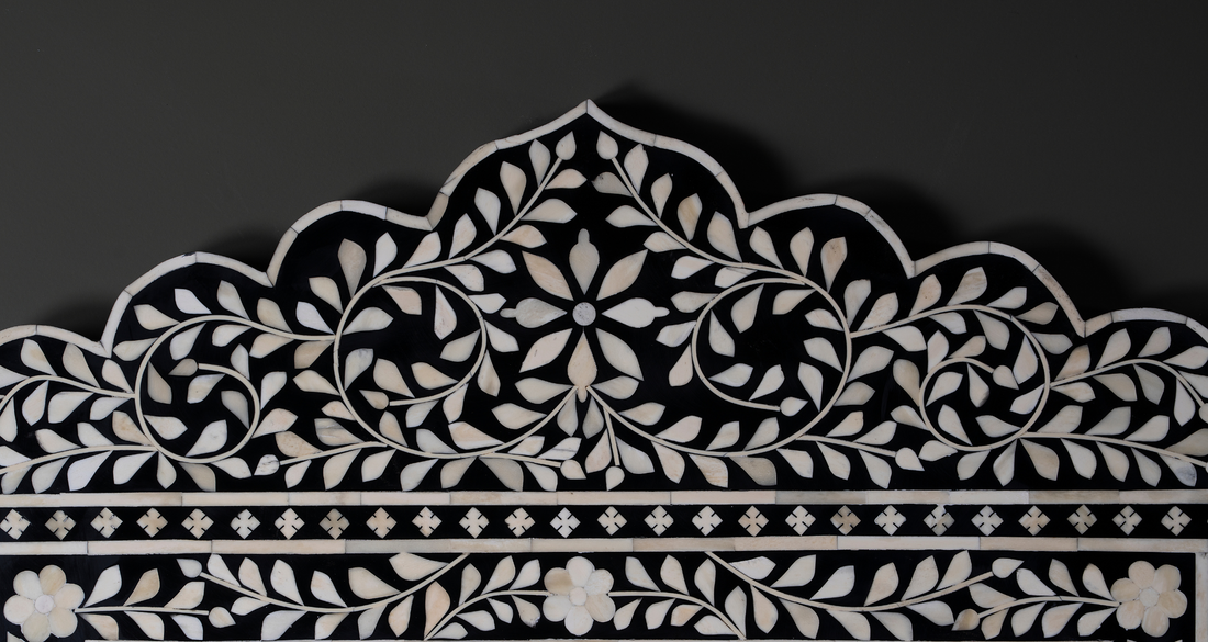 Noir Crown Inlay Wall Mirror