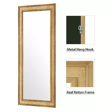 WallBeyond Farmhouse Rattan Mirror