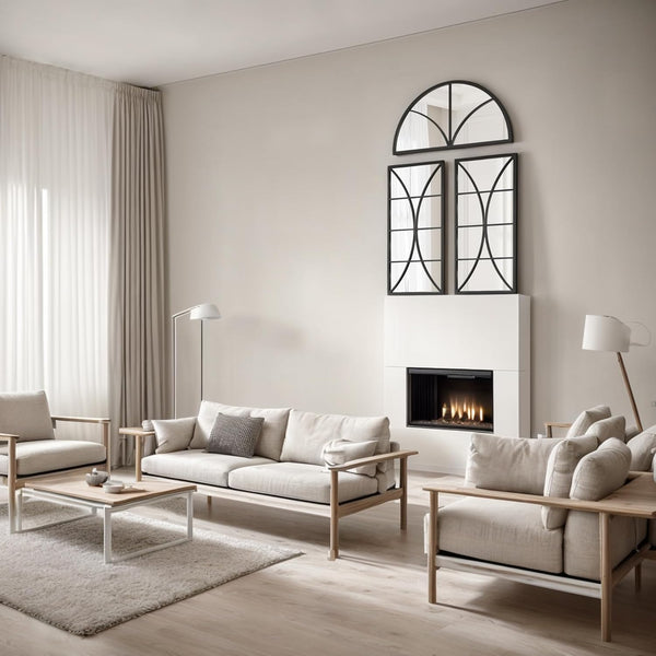 Arched Mirror with Metal Frame